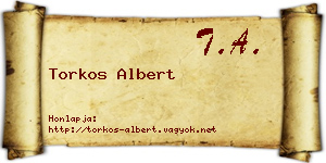 Torkos Albert névjegykártya