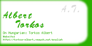 albert torkos business card